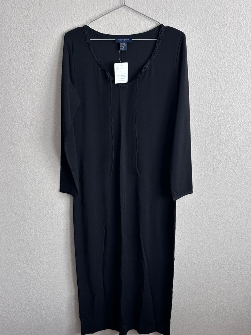 Boston Proper Black Maxi Dress Size Medium NWT